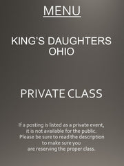 2024 05/10/24 King's Daughters Ohio PRIVATE Cooking Class